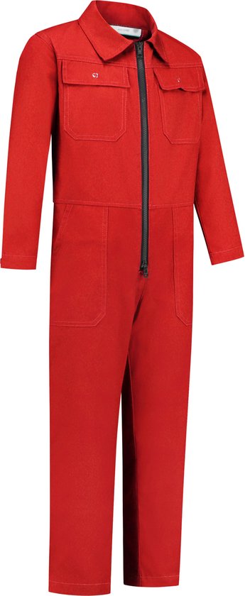 Dapro Kinderoverall 100% Katoen - Rood - Unisex overall voor kinderen Jongens & Meisjes - kind buitenspelen