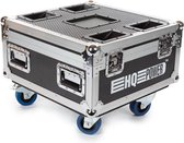 HQ-Power Flightcase met 6 led-vloerspots, 4 x 12 W RGBAW+UV led, oplaadbare batterij, geschikt voor podia, evenementen en als trussverlichting