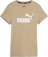 Puma Essentials Logo dames T-shirt beige - Maat S