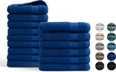Handdoeken 15 delig set (9 stuks 50x100 + 6 stuks 70x140) - Hotel Collectie - 100% katoen - klassiek blauw