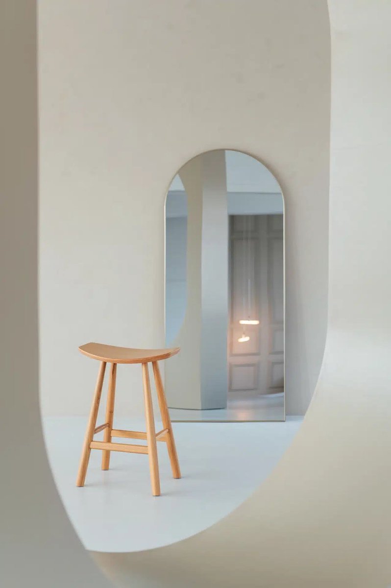 Nordic Style® Boogspiegel 180x80cm - Greige - Scandinavische Spiegels - Halfrond - Pas spiegel - Staande spiegel - Kleedkamer spiegel - Pas - Boog - Half Rond Ronde - Woonkamer - Wand - Muurspiegel - Muur