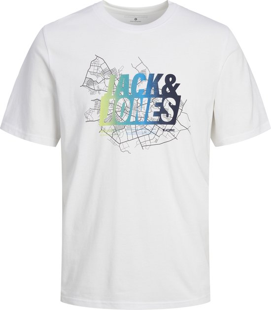 Jack & Jones T-shirt Jcomap Summer Logo Tee SS col rond 12257908908908 White homme taille- S