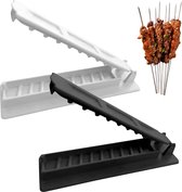 ,2 stuks 30 cm lange handmatige kebab machine, dikke kunststof kebab spiesvorm, Turkse sjasliek, herbruikbare kebab spiesmaker voor barbecue, picknick, camping