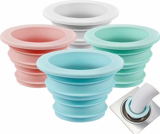 5 Stukken Afdichting Plug Riool Seal Ring, Siliconen Afvoer Pijp Slang, Wasmachine Plug Ring Slang, Deodorant Riool Seal Ring Schoon Tool, voor Keuken, Badkamer, Toilet Wasmachine