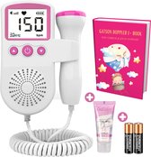 Gatson - Doppler - Doppler baby - Baby hartje monitor - Babyshower - Zwangerschap - Inclusief E-book, doppler gel en batterijen - Roze