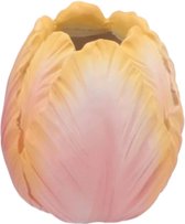 Cactula mooie lichtroze vaas in de vorm van tulpen kop 19 x 19 x 21 cm
