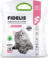 Litière pour chat Fidelis Premium 10lt - Agglomérante - Geur poudre pour bébé