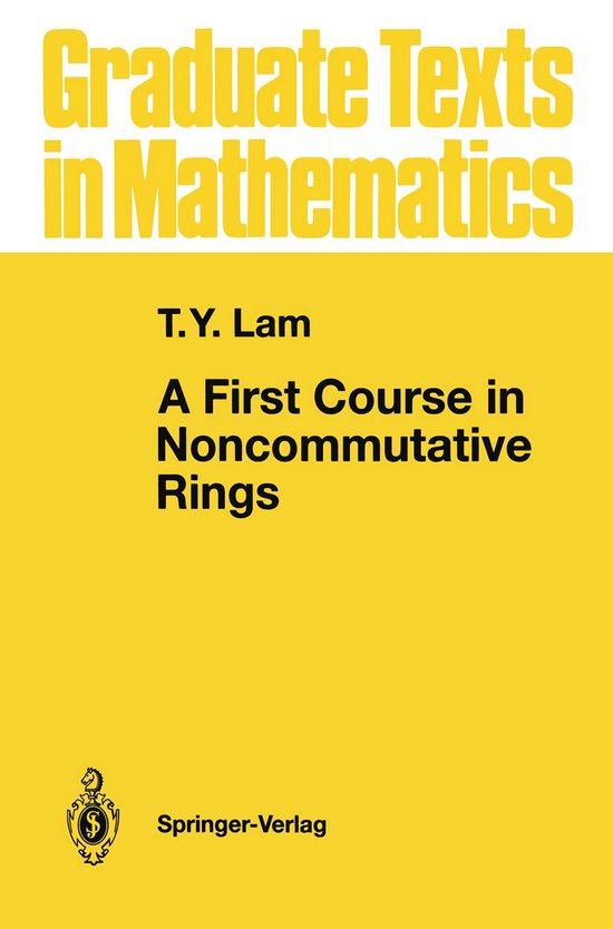 A First Course in Noncommutative Rings - cover