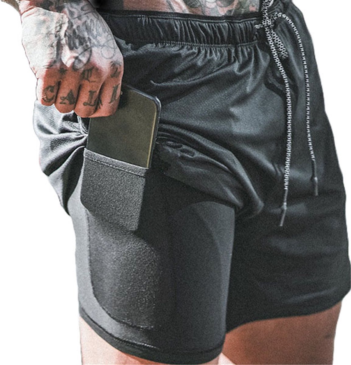 Sportshorts voor heren, losse workout, hardlopen, training