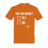 Shirt Oranje - Koningsdag shirt met tekst - Maat S - Are you drunk