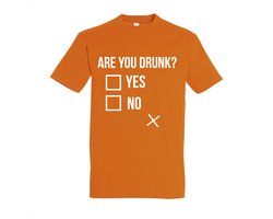 Shirt Oranje - Koningsdag shirt met tekst - Maat S - Are you drunk