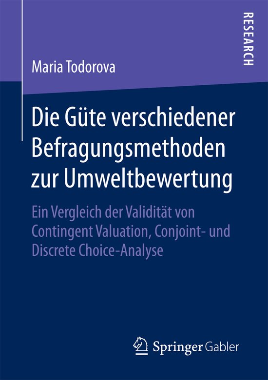 Die Guete verschiedener Befragungsmethoden zur Umweltbewertu ... - cover