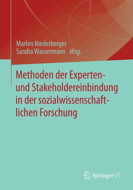 Methoden der Experten- und Stakeholdereinbindung in der sozi ... - cover