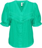 Only Blouse Onlfrida Ss V-neck Button Top Wvn C 15289913 Deep Mint Dames Maat - M