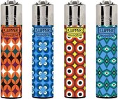 Clipper Classic Large Aanstekers "Retro Style 3" (4 Stuks)