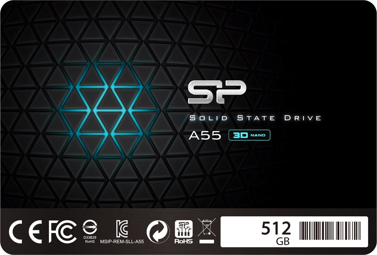 Hard Drive Silicon Power SP512GBSS3A55S25 512 GB SSD