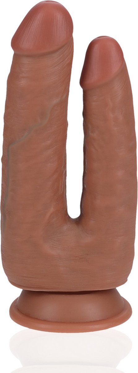 Goedkoopste Double Trouble Dildo 12,7/15,2 cm - Tan