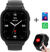 4G Smartwatch kinderen Met Whatsapp - GPS Horloge kind - SOS Functie - HD Videobellen & Stappenteller - Incl Simkaart