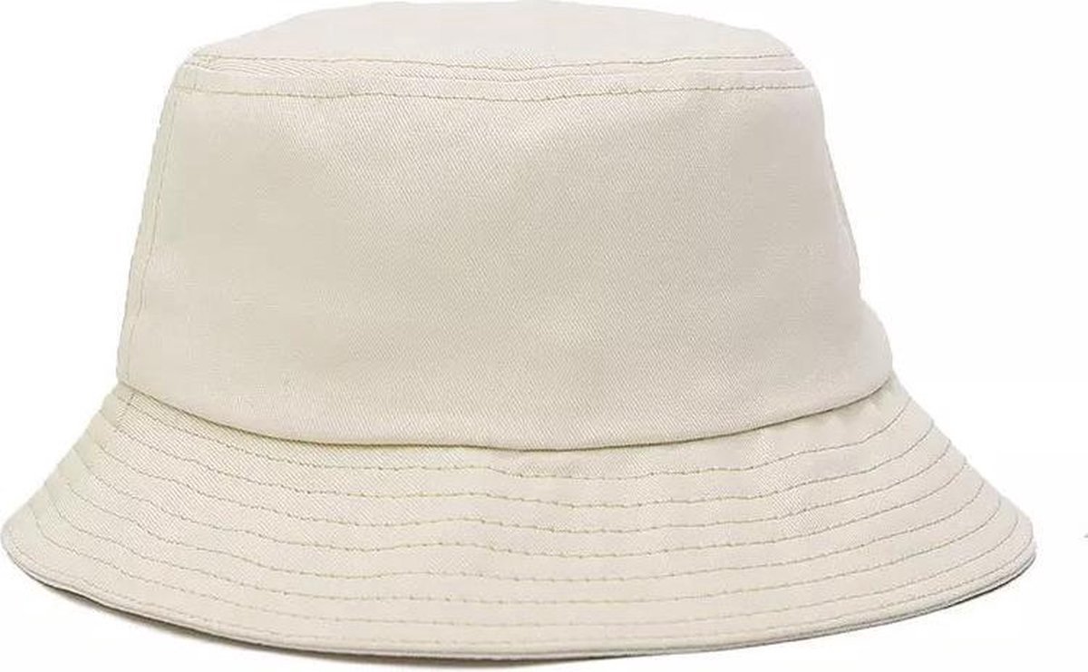 Finnacle - Buckethat voor Festivalgangers - Festivalhoedje Beige Vissershoedje voor Volwassenen - Zonhoedje met Emmerhoed design
