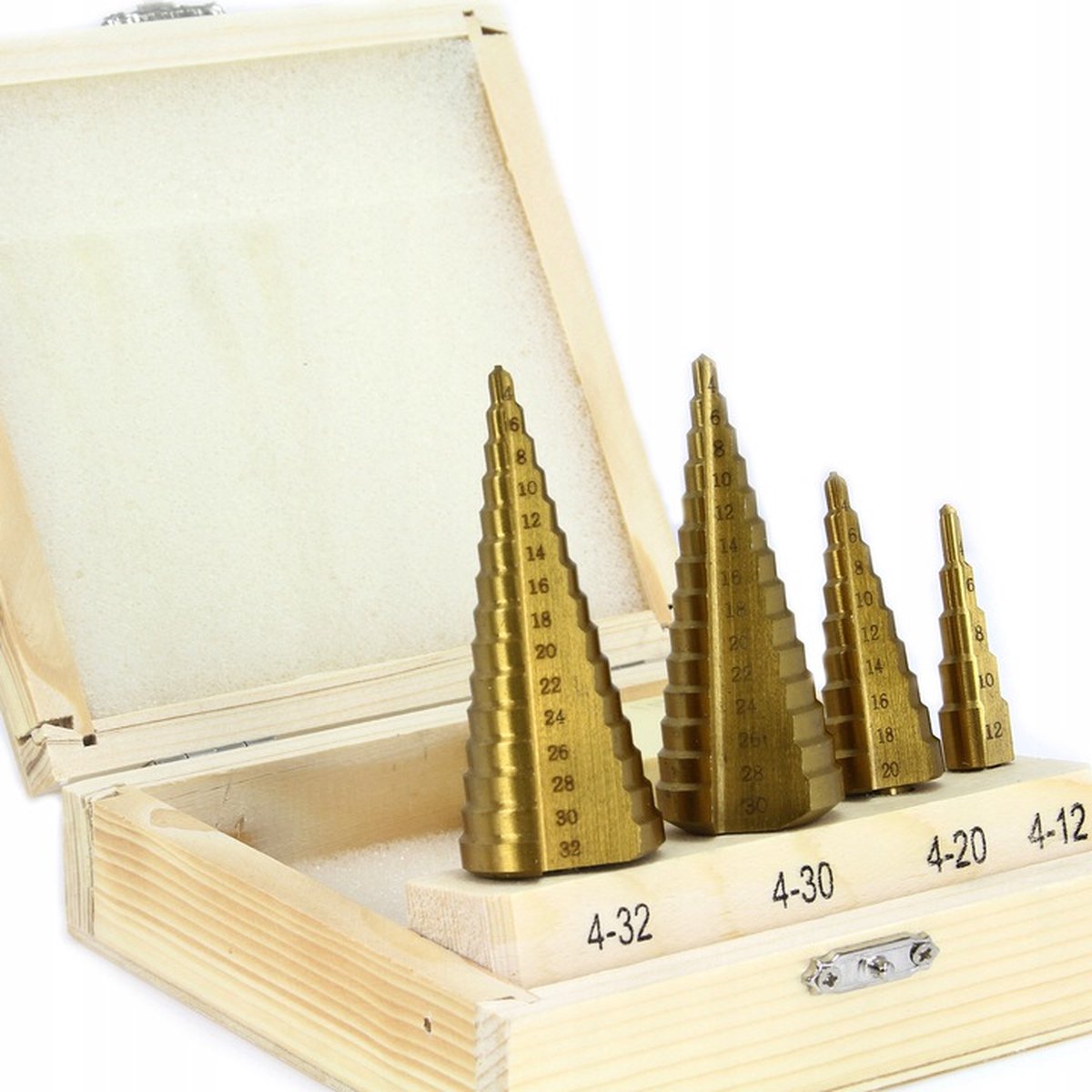 Stappenboor set 4-12mm 4-20mm 4-30mm 4-32mm HSS Staal - Trappenboor set - Verzinkboor