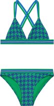 Shiwi Ensemble bikini LUNA FIXED TRIANGLE SET - carreaux bleu océan - 110/116