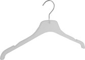De Kledinghanger Gigant - 10 x Blousehanger / shirthanger kunststof frosted met rokinkepingen, 42 cm