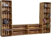 tv meubel - houten kistje - opbergmand - gebrand Hout