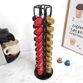 Coffee Capstack™ - Koffie Capsules Houder - Chroom Plating, Grote Capaciteit (40 Capsules), Stijlvol Design - VARIANT: ZWART