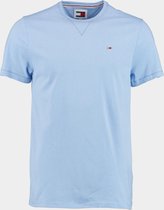 T-shirt Slim à Détail Côtelé - Blauw - L