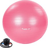 MOVIT® Fitness bal Roze Ø 65 cm - Inclusief Pomp - Gym Bal - Pilates Bal - Yoga Bal