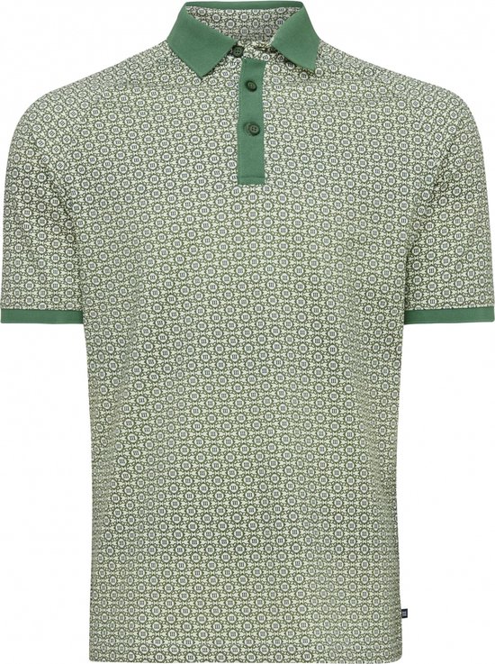 CASERTA | Printed polo with roman III pattern Olive (TRPOIA034 - 905)