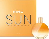 NIVEA Sun Eau de Toilette, 100 ml, parfum met originele zonnebrandcrème, zomerse en verfrissende unisex, in iconische parfumfles