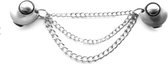 Fashionclip - Vestsluiting - Zilveren oog met kettinkjes - Vestklem - Multifunctioneel sieraad