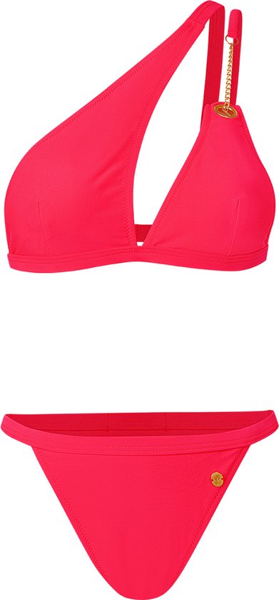 Bikini one shoulder - rood M