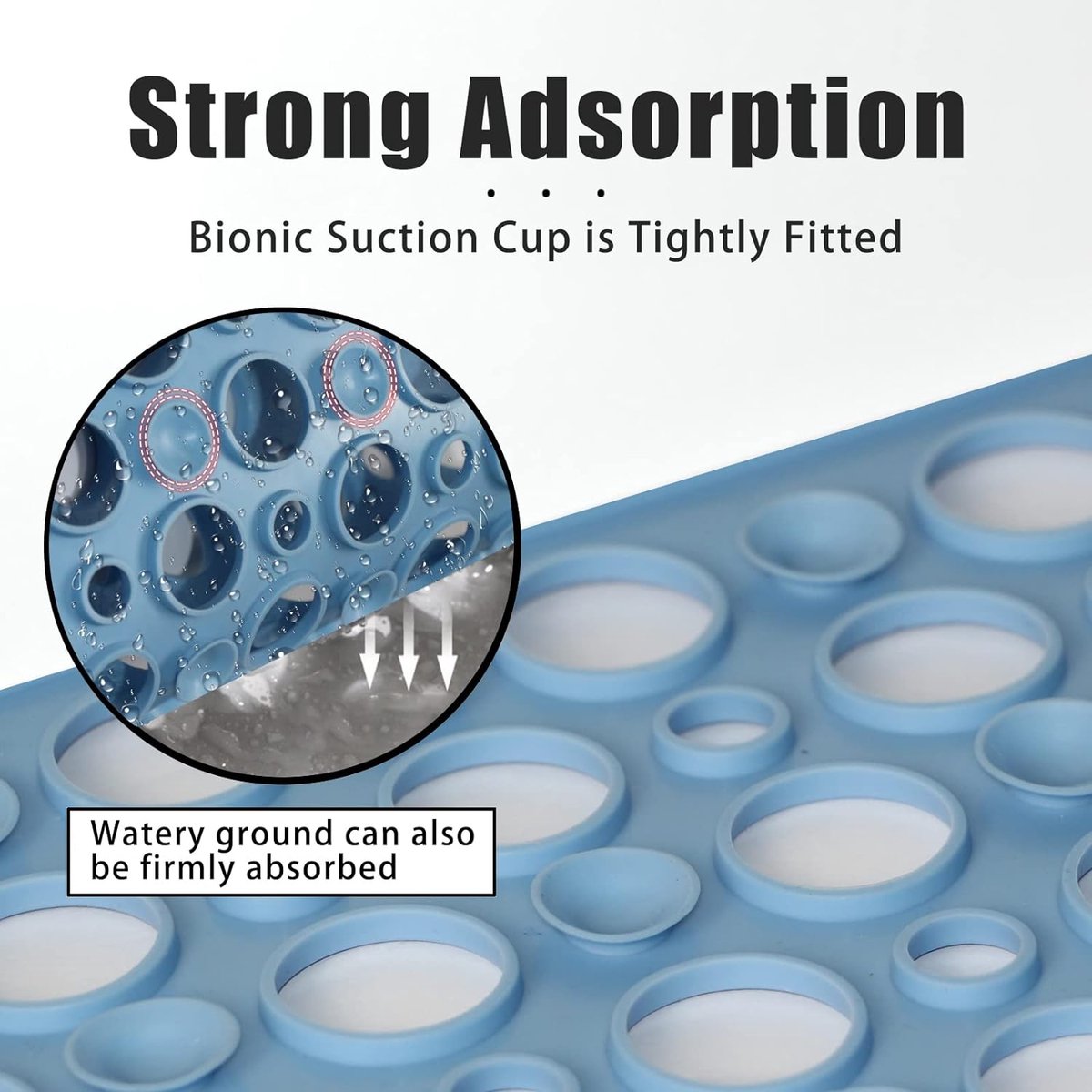 Tapis De Douche Carré Antidérapant Anti-Moisissure, 53 X 53 Cm, Tapis