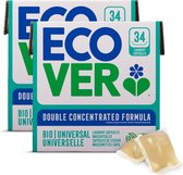 Ecover Wascapsules Voordeelverpakking - 2 x 34 stuks - 68 Wasbeurten - Geconcentreerde formule - Voor Gekleurde Was - Lila & Roos geur