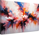 Abstract expressionisme wanddecoratie - Moderne kunst schilderijen - Muurdecoratie Slaapkamer - Muurdecoratie landelijk - Schilderijen canvas - Slaapkamer muurdecoratie 90x60 cm