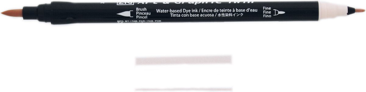 ZIG Art & Graphic Twin Tip brush marker - Pale Pink