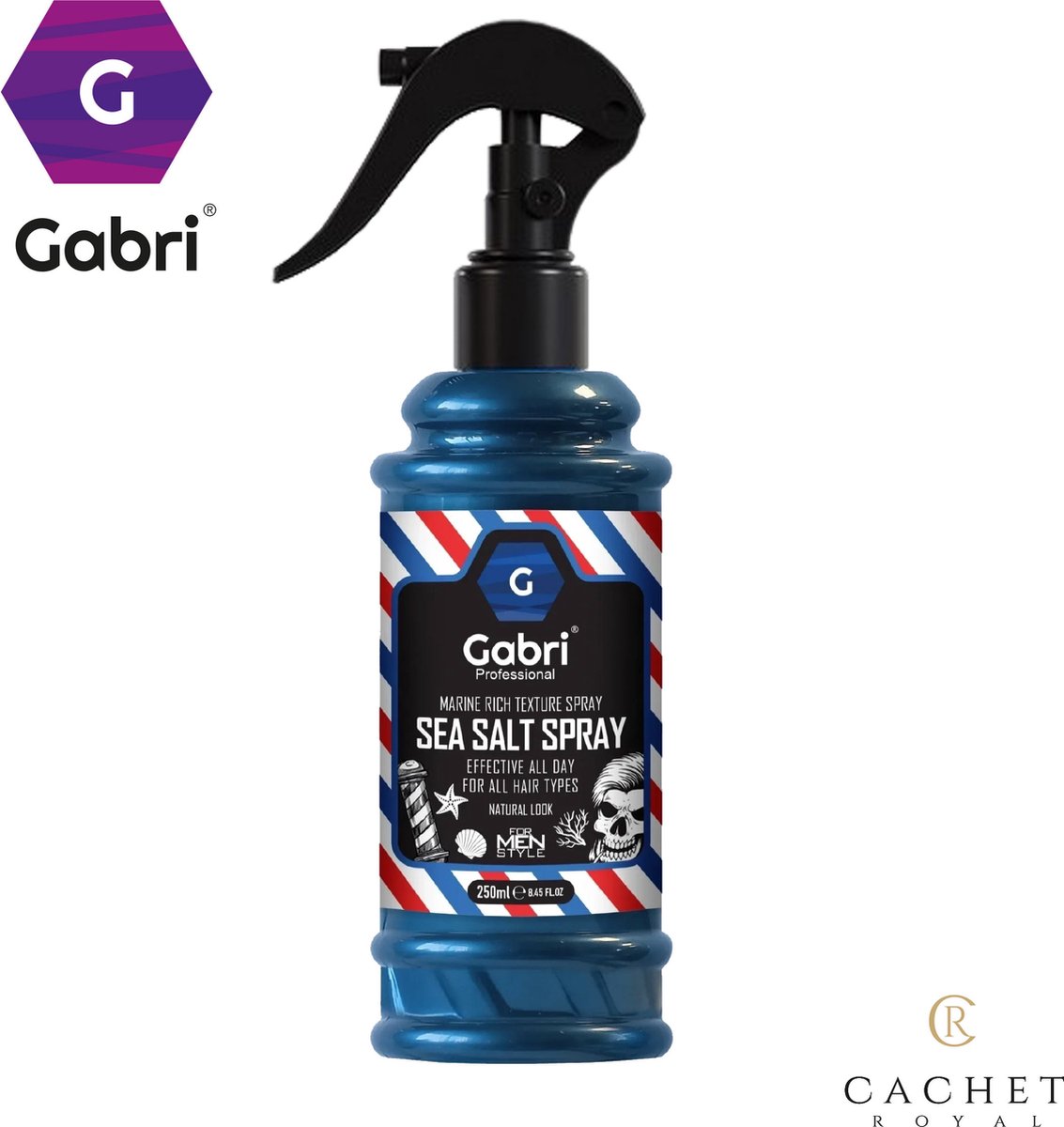 Gabri Sea Salt Spray 250ml - Volume & Textuur Spray met Zeezout en Aloë Vera – Natuurlijk Matte Finish – Geschikt voor Alle Haartypes