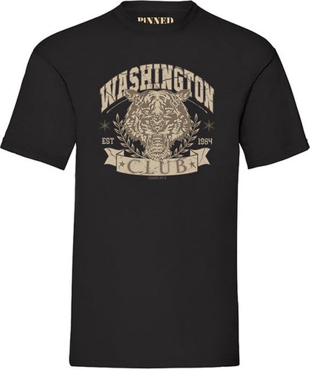T-Shirt Washington - Zwart - Maat S