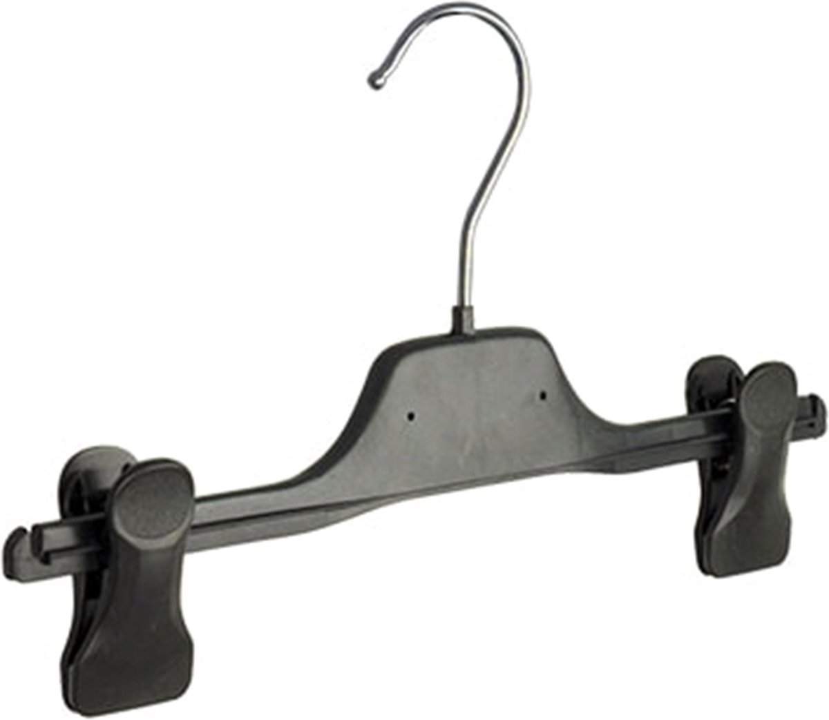 De Kledinghanger Gigant - Knijperhanger - Kinderen - PGC30 - 20 Stuks - Kunststof - Zwart - Verschuifbare Anti-slip knijpers - 30 cm - Rokhanger - Broekhanger - Pantalonhanger - Kinderhanger - PGC-Serie (PGC30_00/20)
