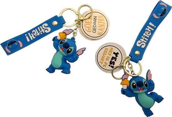 Lilo & Stitch sleutelhanger - zwemdiploma cadeautje - avond vierdaagse cadeautje - sleutel hanger - stitch - met tekst