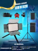 Luminex Pro U-520 - statief 75-2.1 m - perfect voor het cadeau - studiolamp - fotografie accessoires - beter dan ringlamp - studie verlichting - compact - softbox studiolamp