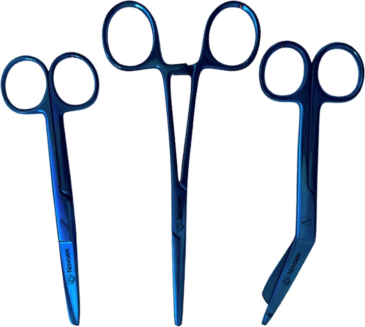 Goedkoopste Verpleegkundige scharenset Deep Blue - MDR Certificaat - verbandschaar - verpleegkundige schaar - kocher - 4mm - verpleegkundige accessoires - verpleegkundige cadeau