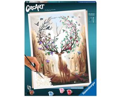 Ravensburger schilderen op nummer set - CreArt Magnificent Encounter kunstwerk.