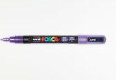 Krijtstift - Chalkmarker - Universele Marker - Uni Posca Marker - 12 Paars Violet Glitter - PC-3ML - 0,9mm - 1,3mm - 1 stuk