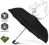 Winddichte dubbele geventileerde reisparaplu met teflon coating - Robuuste paraplu voor op reis met UV-bescherming