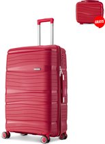 Valise Bagage à main SKYCASES + Pochette Offerte - Serrure à Combinaison - 35x21x54 cm - 40L - Rouge