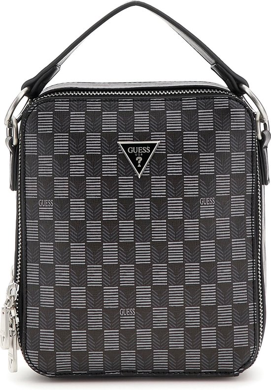 Guess Torino Xbody Double Zip Crossbody Heren - Zwart - One Size