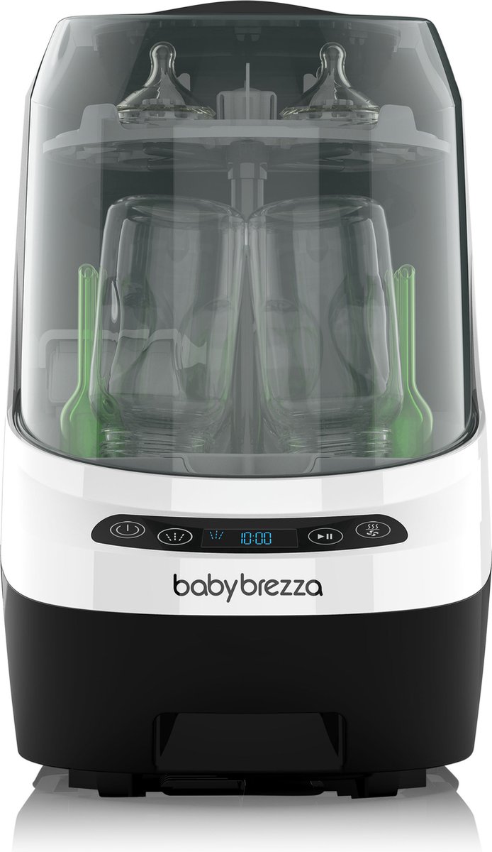 Baby Brezza Bottle Washer Pro – Flessenwasser, Sterilisator & Droger – Voor Babyflessen en Kolfonderdelen - Zwart-Wit
